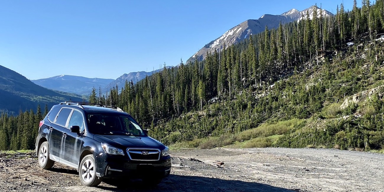 Backcountry parking crested butte